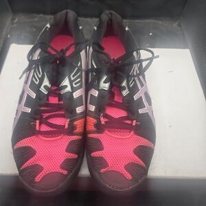 ASICS Black and Pink Athletic Shoes Women Size 8